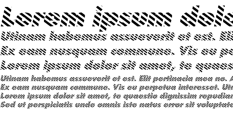 Sample of BarberPole Italic