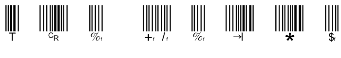 Preview of Barcode 3 of 9 Italic