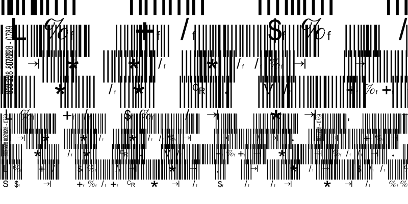 Sample of Barcode 3 of 9 Italic