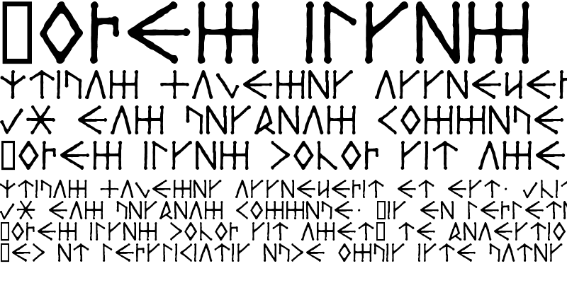 Sample of Barddas Runes