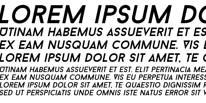 Sample of Baron Neue Italic