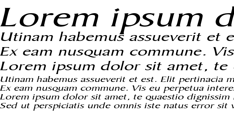 Sample of Barrett Extended Italic