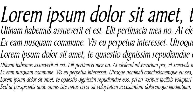 Sample of BarrettThin Italic