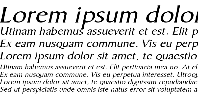 Sample of BarrettWide Italic