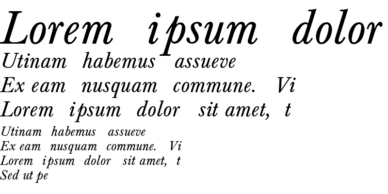 Sample of Bartholomew-Normal-Italic Regular