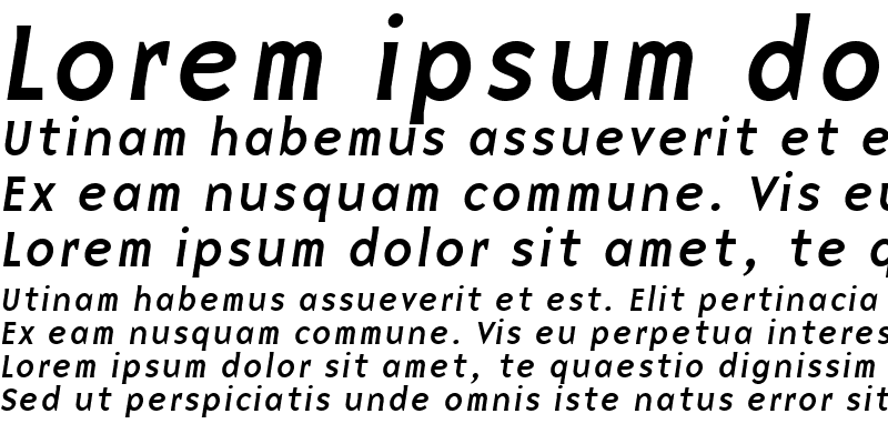 Sample of BaseNine Italic