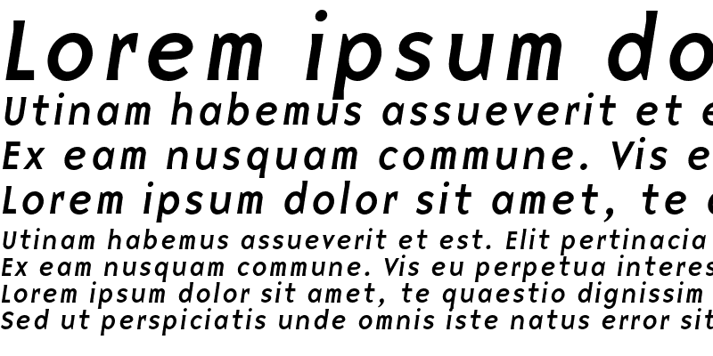 Sample of BaseNineC Italic