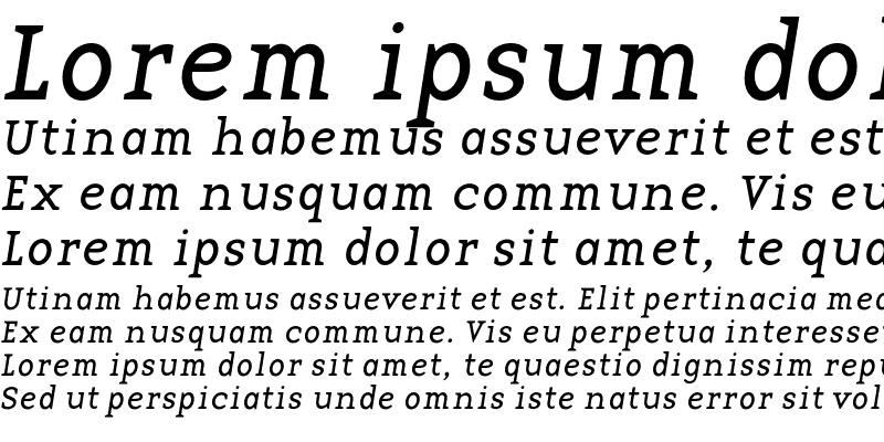 Sample of BaseTwelve SerifI