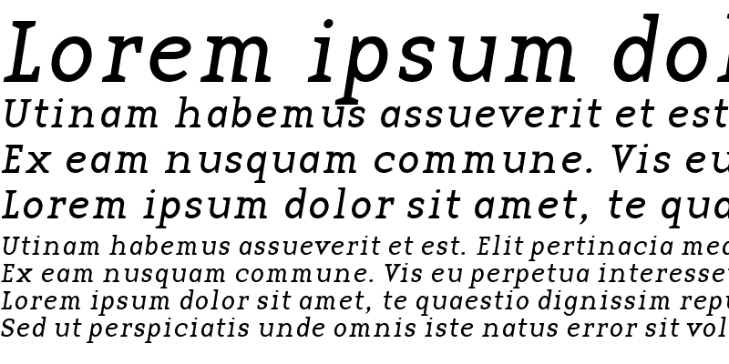 Sample of BaseTwelveSerif Italic