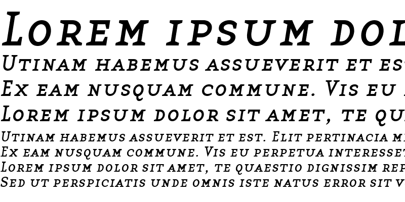 Sample of BaseTwSerifSmallCaps Italic