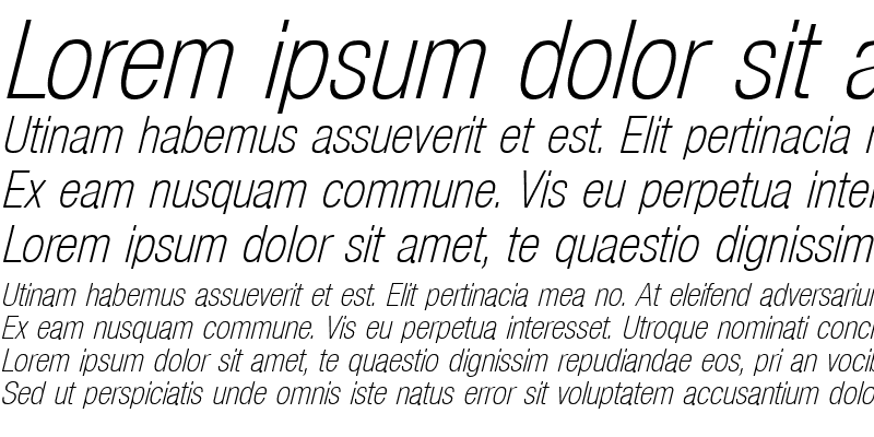 Sample of Basic Sans Light SF Italic