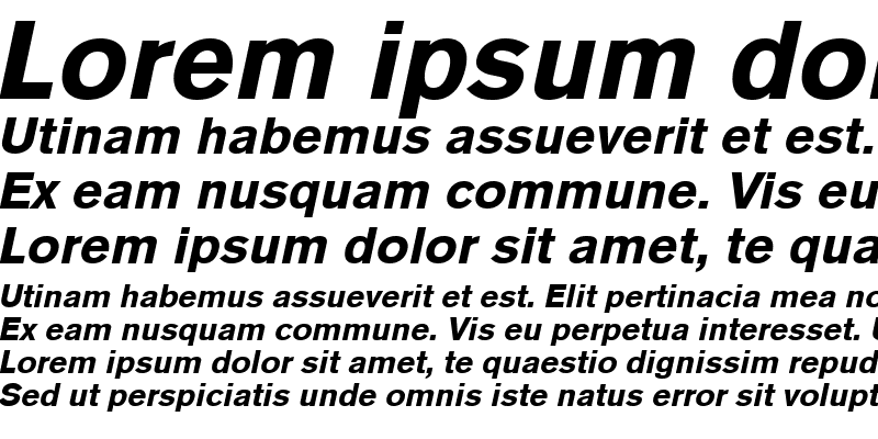 Sample of BasicCommercial LT Roman Bold Italic