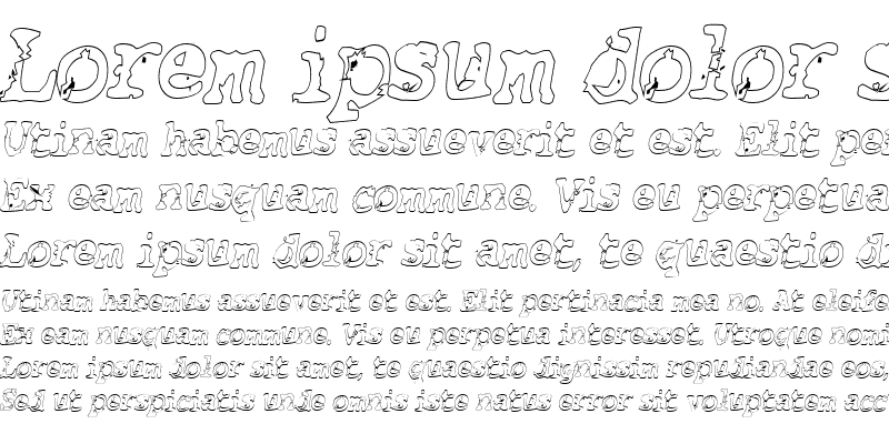 Sample of BasicGrungeHollowCond Italic