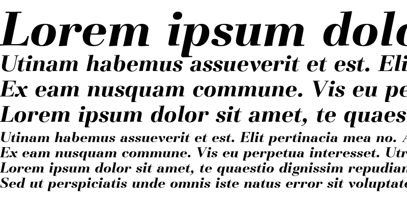 Sample of Basilia T Bold Italic