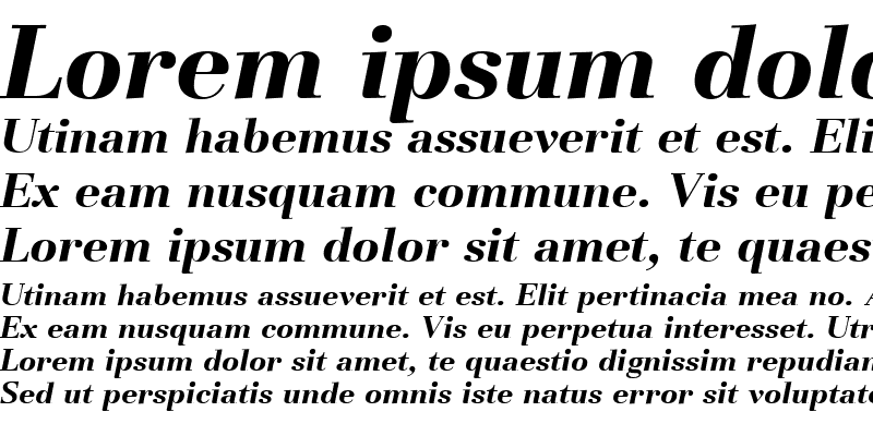 Sample of BasiliaT Bold Italic