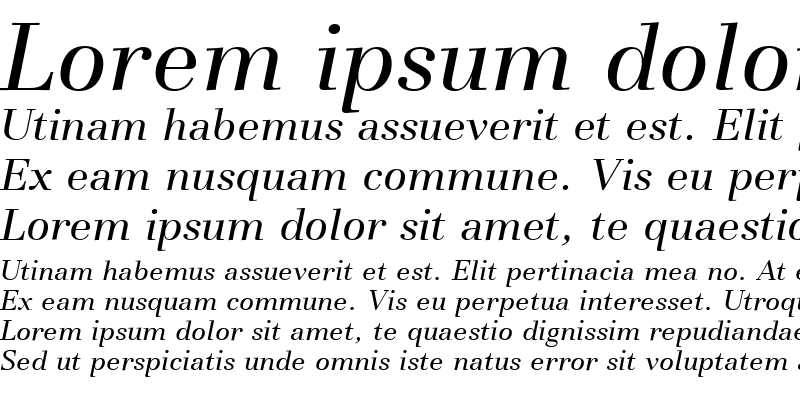Sample of BasiliaT Italic