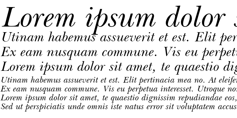 Sample of Basker Hand URW Italic