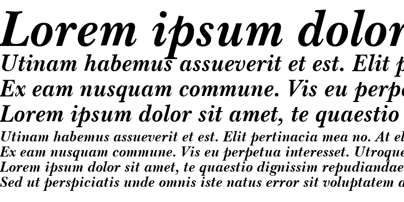 Sample of Baskerton Bold Italic