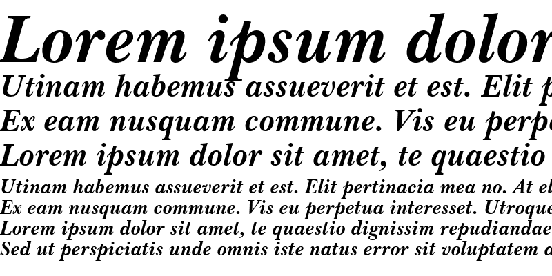 Sample of BaskervillCyril BT Bold Italic