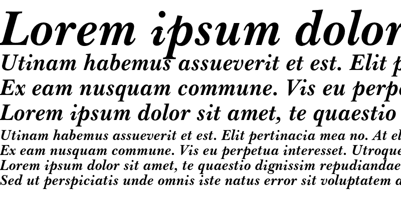 Sample of Baskerville Bold Italic
