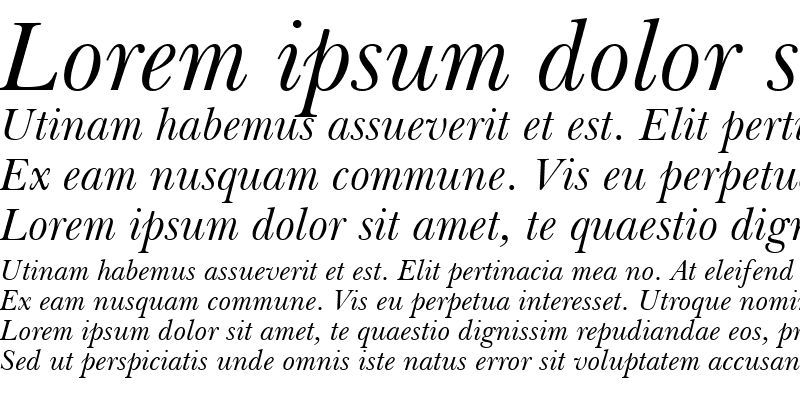 Sample of Baskerville BT Italic