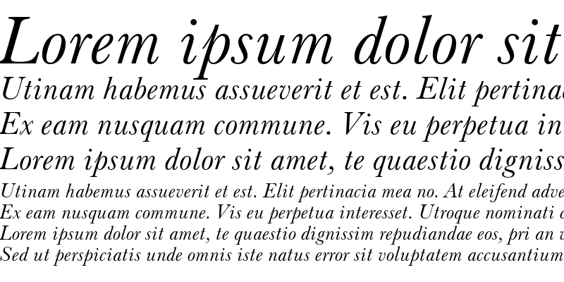 Sample of Baskerville No.2 Italic