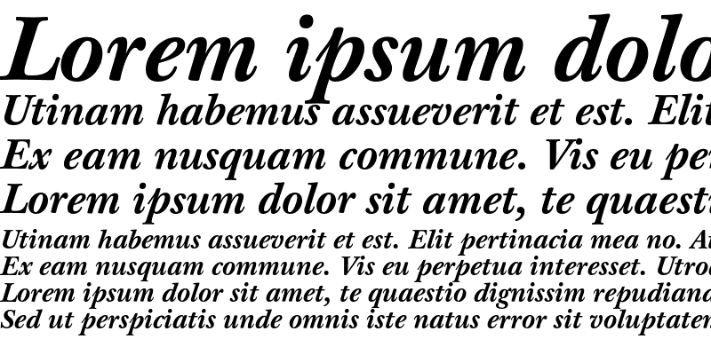 Sample of Baskerville Ten OT Bold Italic
