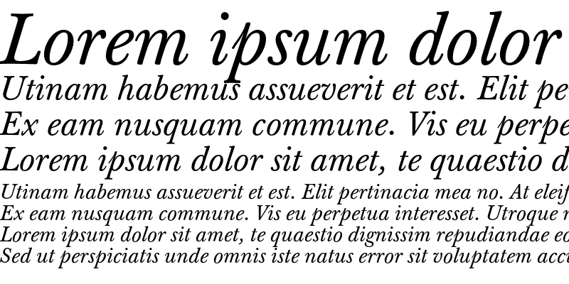Sample of Baskerville Ten OT Italic