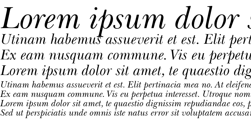 Sample of BaskervilleCyr Upright Italic