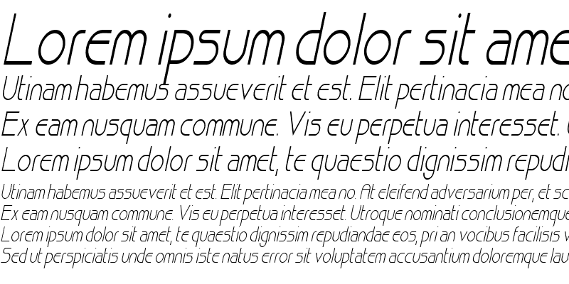 Sample of BasqueThin Italic