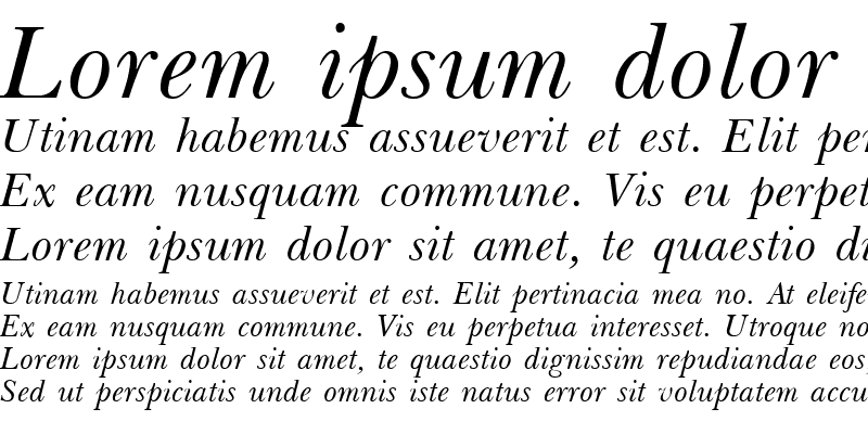 Sample of Basset Italic