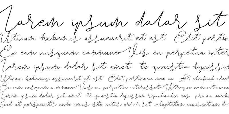Sample of Batavia Glamore Script
