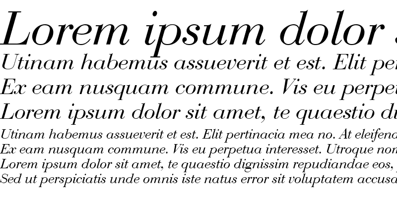 Sample of Bauer Bodoni D Italic