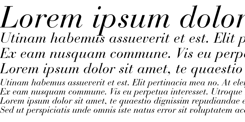 Sample of Bauer Bodoni Italic OsF