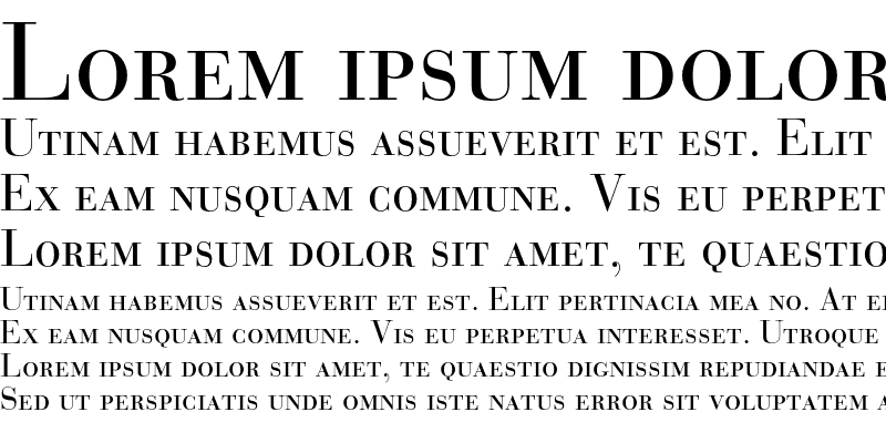 Sample of Bauer Bodoni Small Caps & Oldst Roman