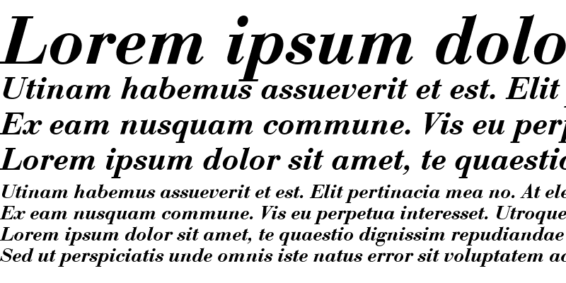 Sample of Bauer Bodoni T Italic