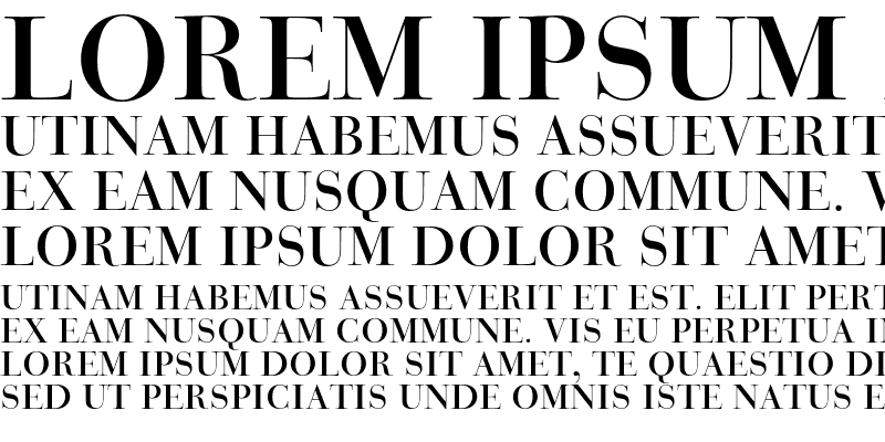 Sample of Bauer Bodoni Titling No.2