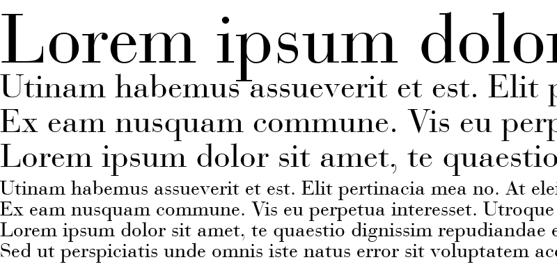 Sample of BauerBodoni LT Regular