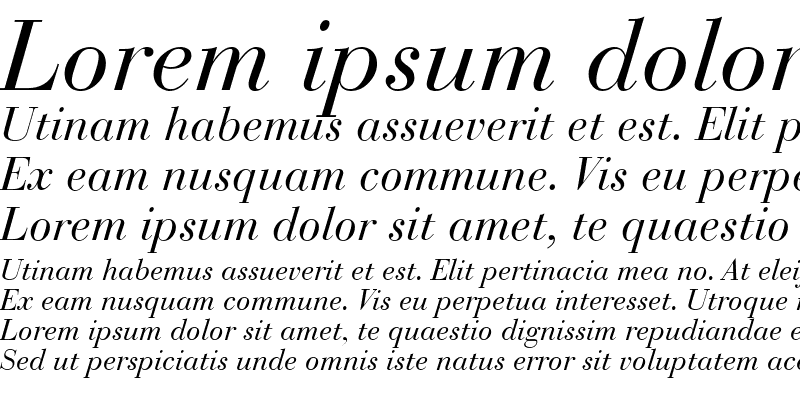 Sample of BauerBodoni RomanOsF Italic