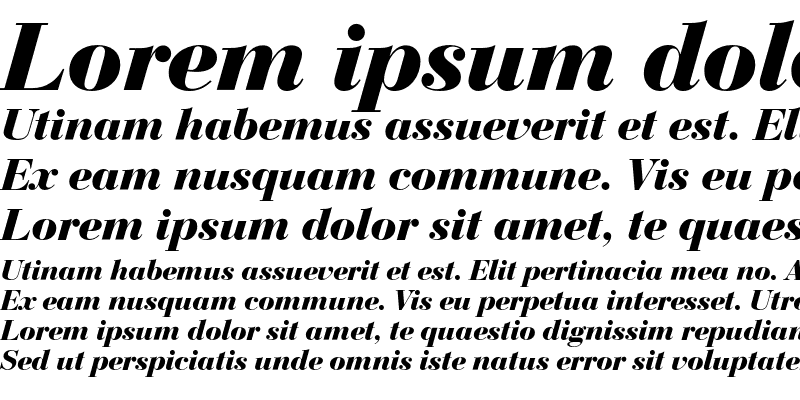 Sample of BauerBodoniEF Bold Italic