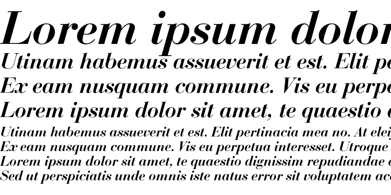 Sample of BauerBodoniEF Medium Italic