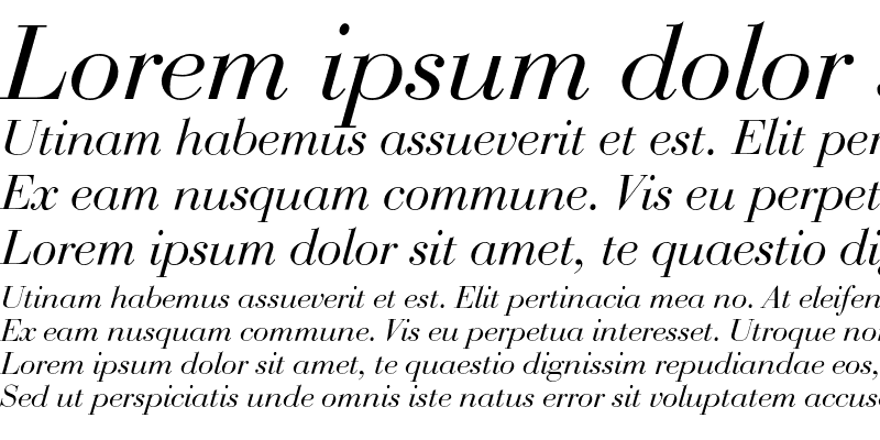Sample of BauerBodoniEF Regular Italic