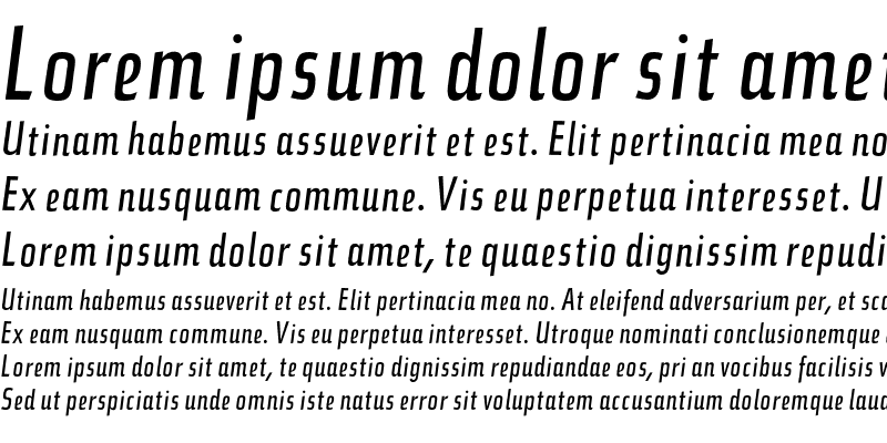 Sample of BauerTopic Medium Italic