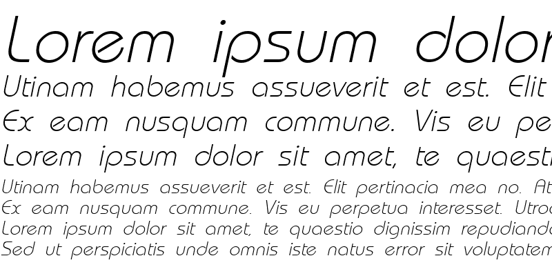Sample of BauhausLH Italic