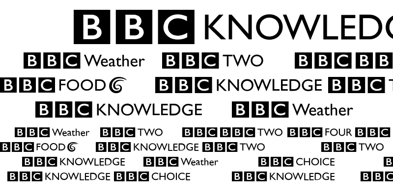 Sample of BBC Striped Channel Logos Regular