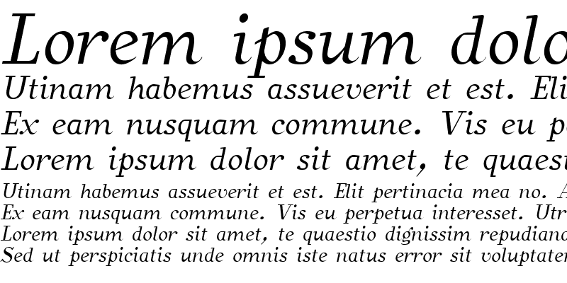 Sample of BearButteT Italic