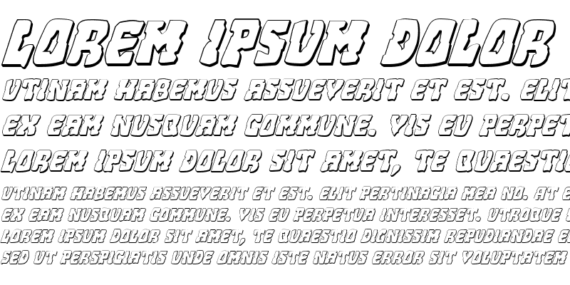 Sample of Beastian 3D Italic