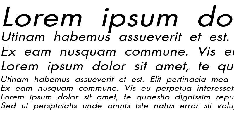 Sample of Beau-Extended Italic