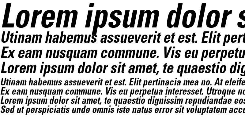 Sample of Beetham Condensed Bold Oblique