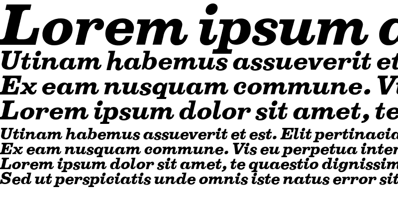 Sample of Belizio Italic